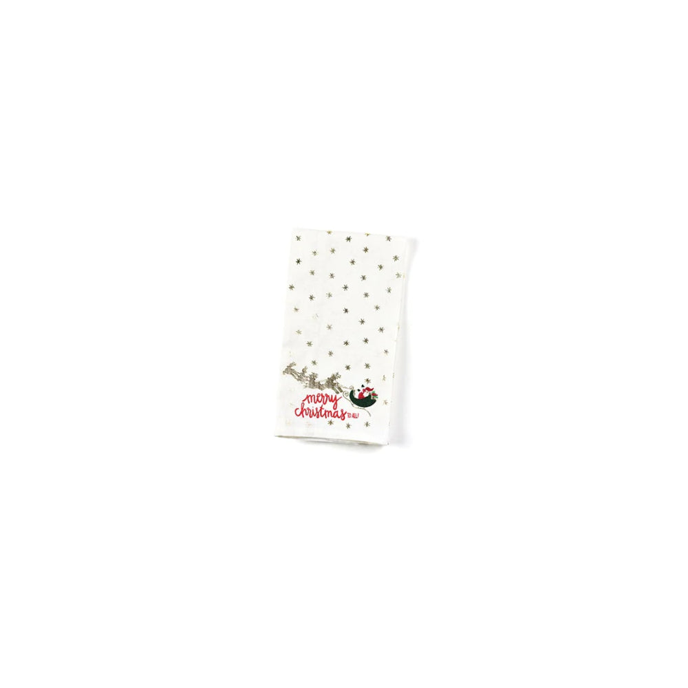 Cotton-made Colors Christmas-themed Santa Small Hand Towel for Village Decor