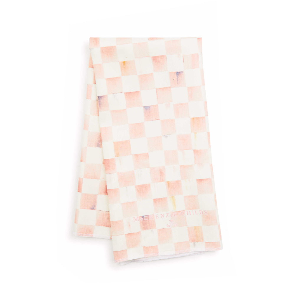 MacKenzie-Childs 100% Cotton Courtly, Sterling & Rosy Check Dish Towels