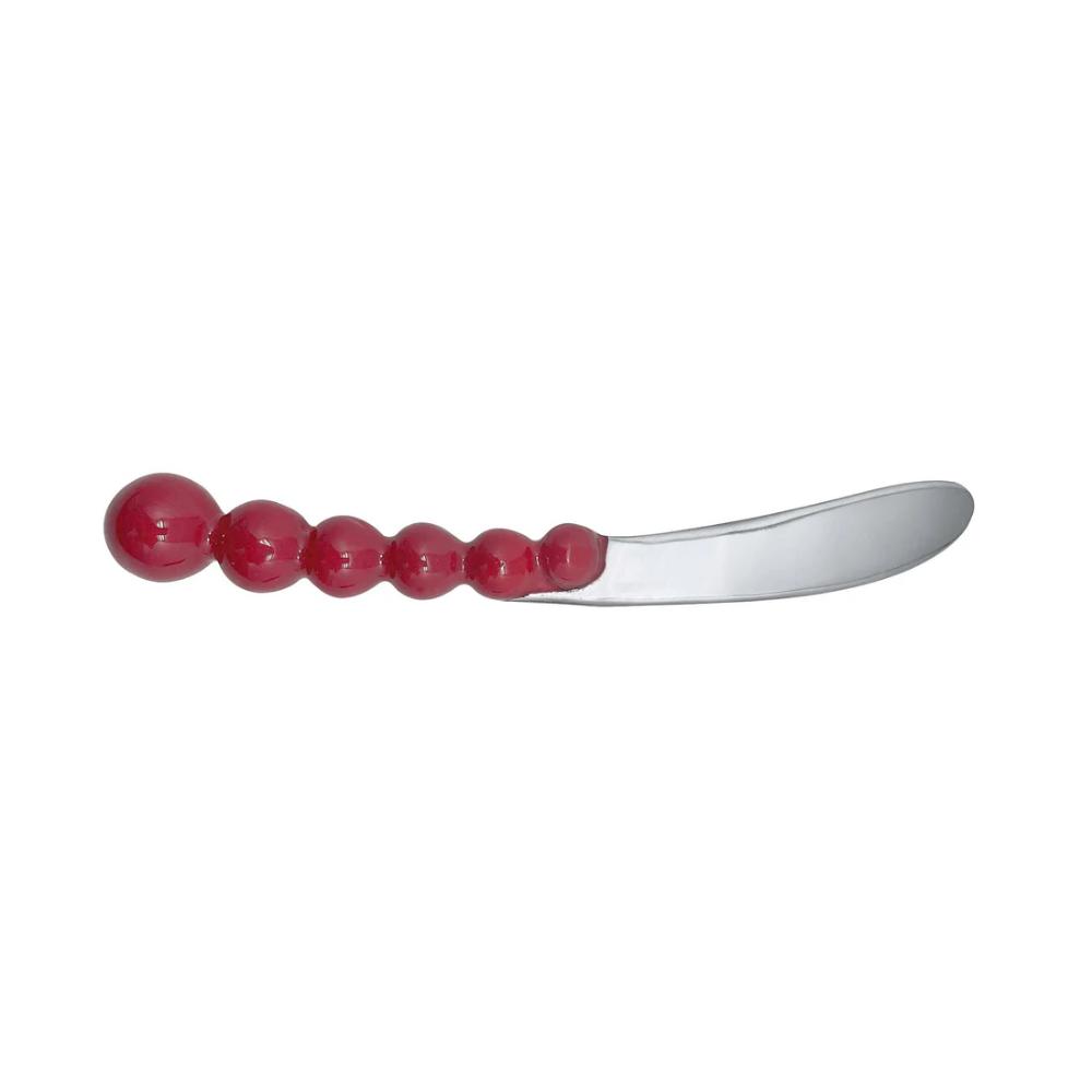 Mariposa Handmade Recycled Aluminum Pearled Red Bottle Spreader for Stylish Gifting