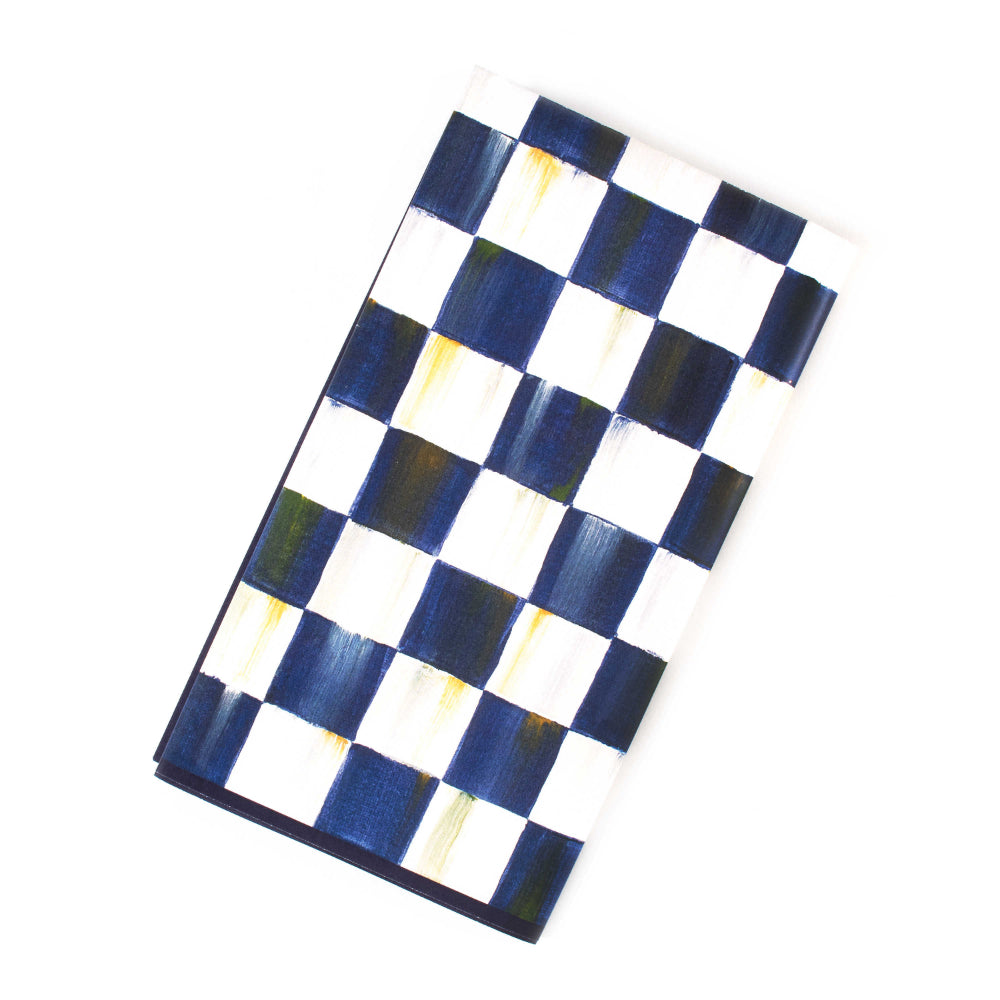 MacKenzie-Childs Guest Paper Napkins in Royal Check Pattern