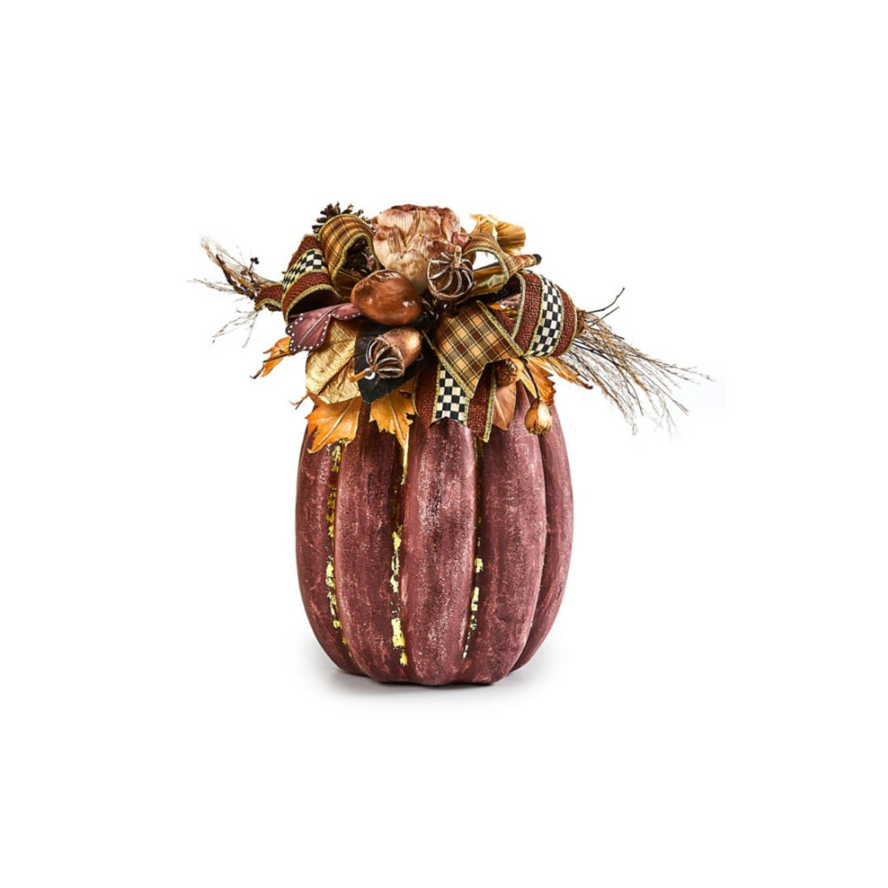 MacKenzie-Childs Autumn-themed Decorative Paper Mache Pumpkin