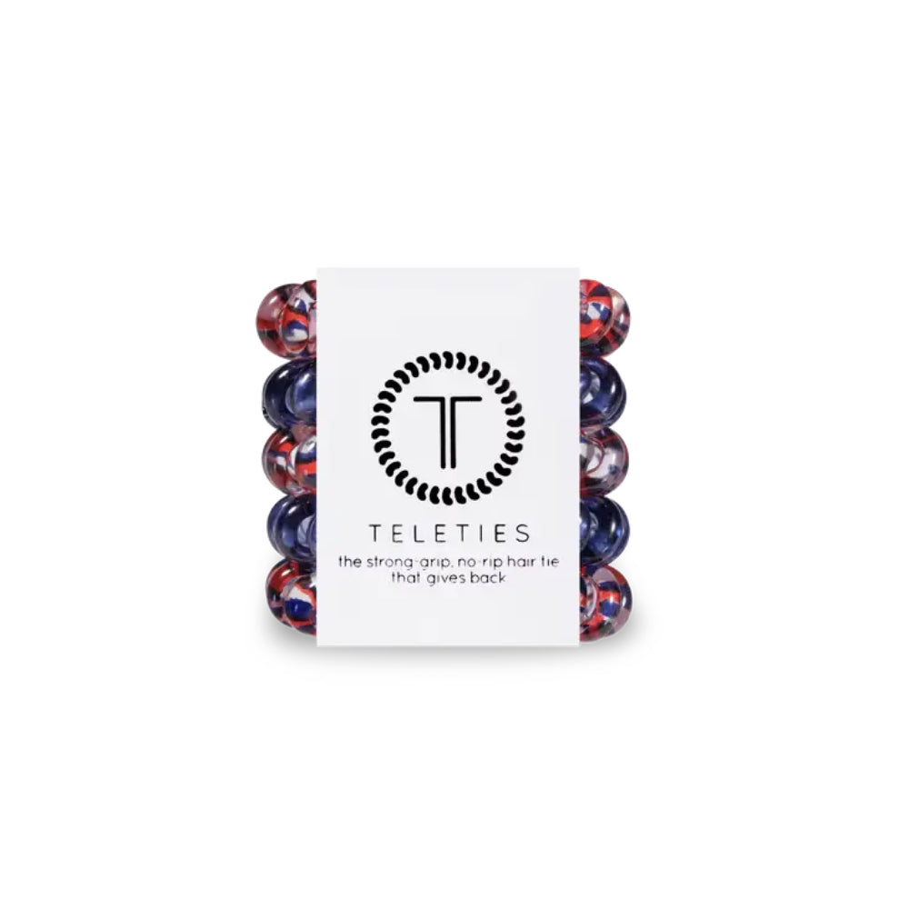 TELETIES Branded Tiny Hair Tie Set - Pack of 5 Pieces