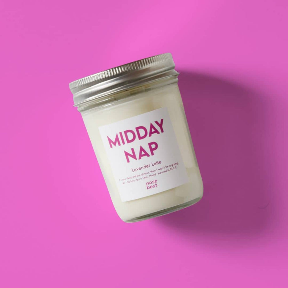 8oz Handmade Midday Nap Soy Candle - Lavender Coffee Fragrance