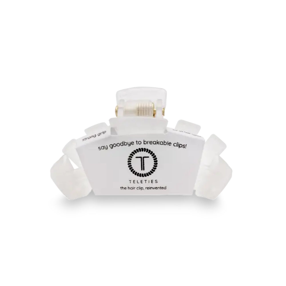 TELETIES Coconut White Bendable Hair Clips for All Hair Types