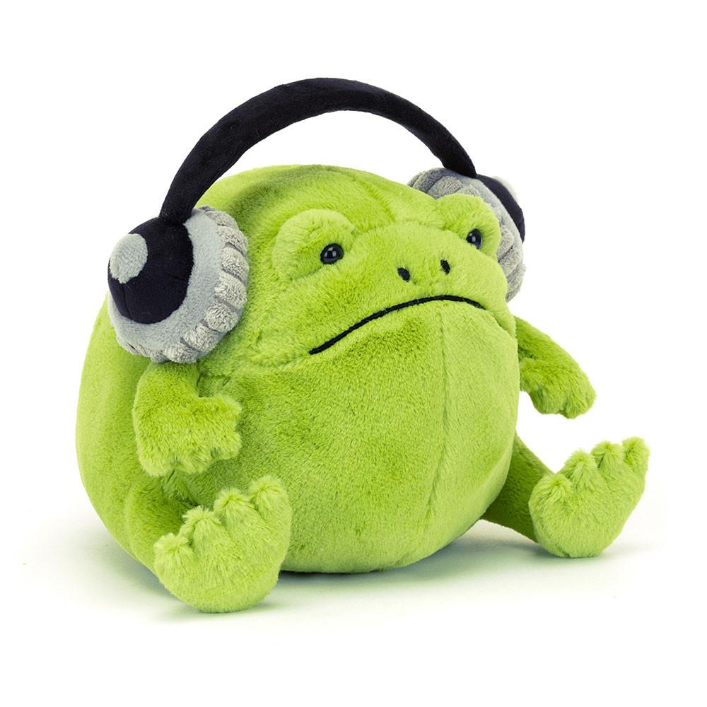 Jellycat Adorable Green Ricky Rain Frog Headphones for Stress Relief