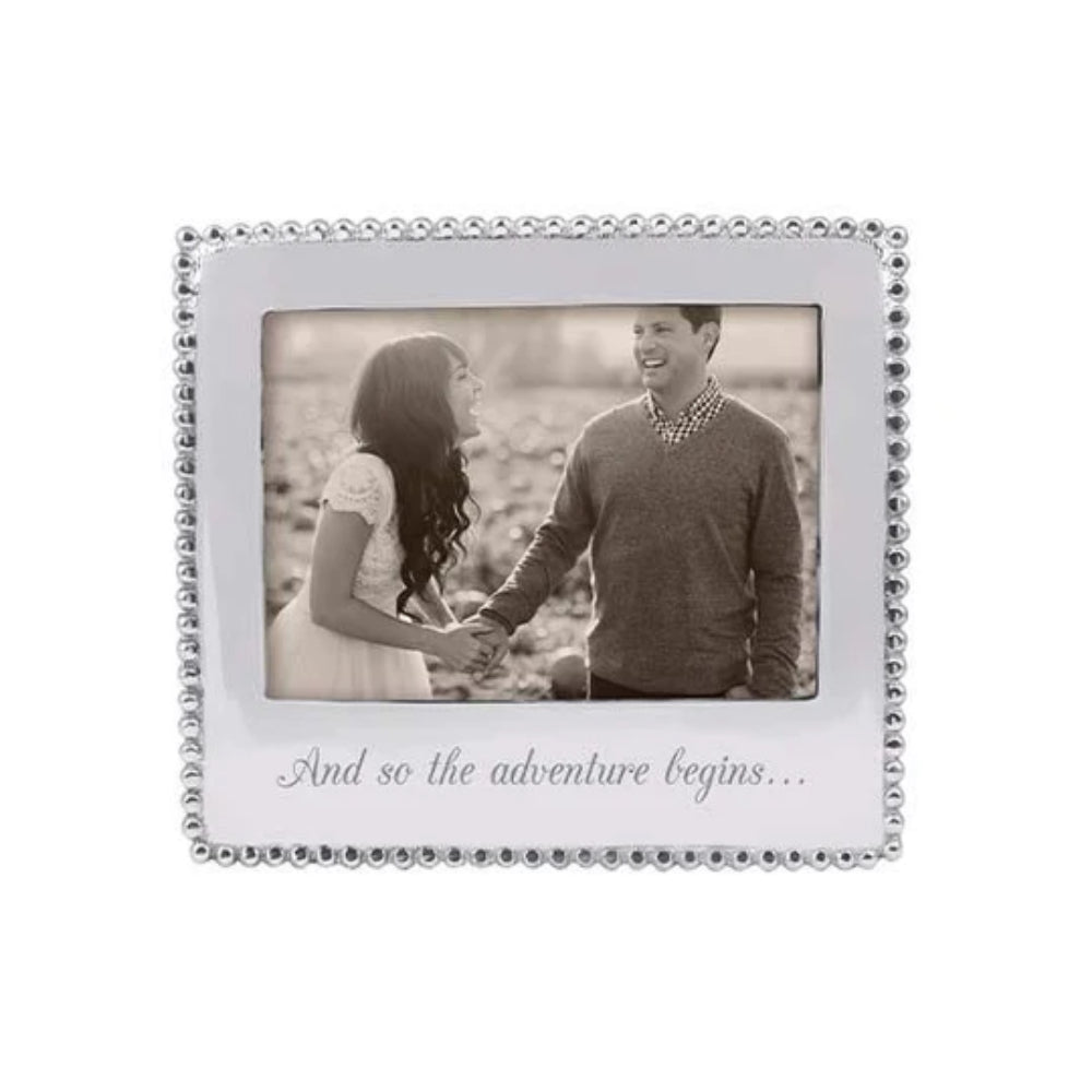 Mariposa Handmade 5x7 'And So The Adventure Begins' Picture Frame for Displaying Precious Memories