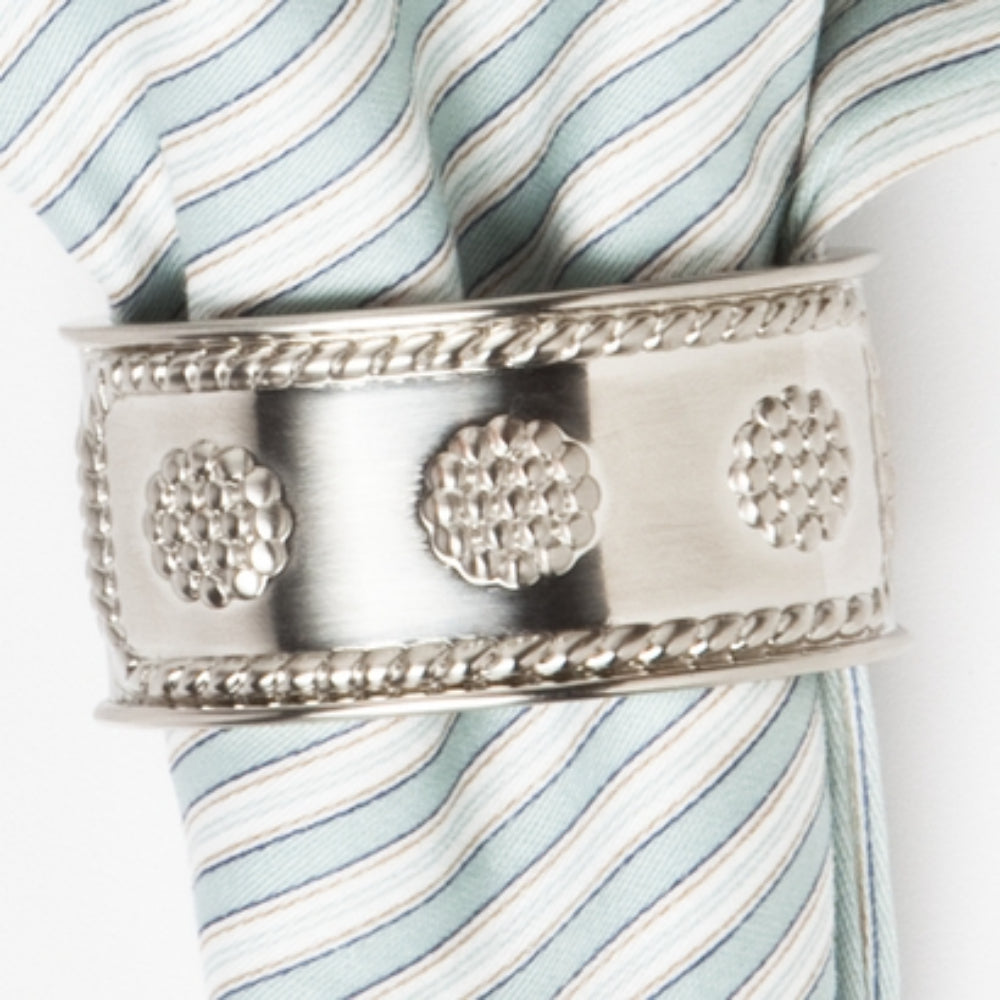 Juliska Berry & Thread Shiny Satin Finish Metal Napkin Ring for Table Decoration