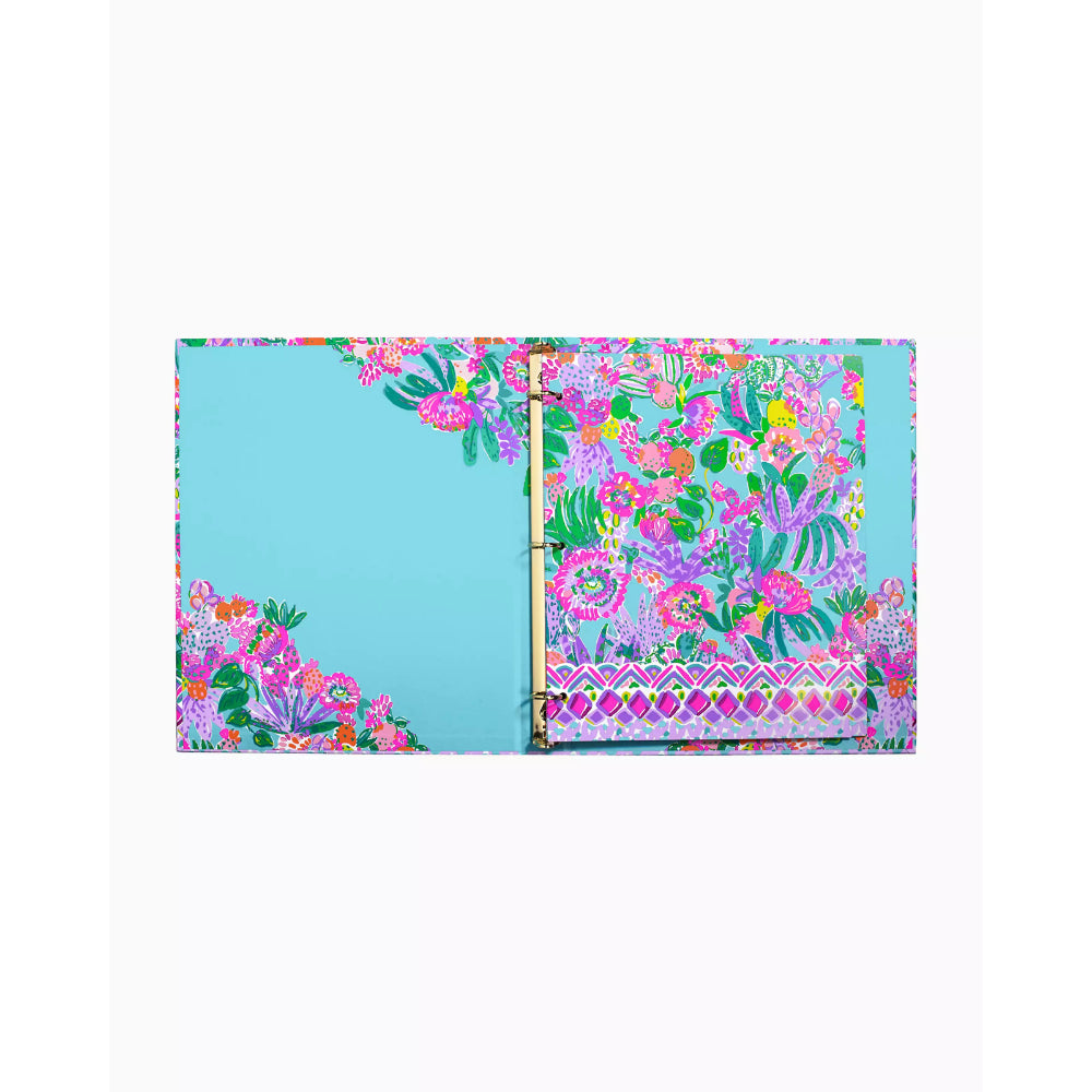 Stylish Lilly Pulitzer Three - Ring Binder for Study Organization