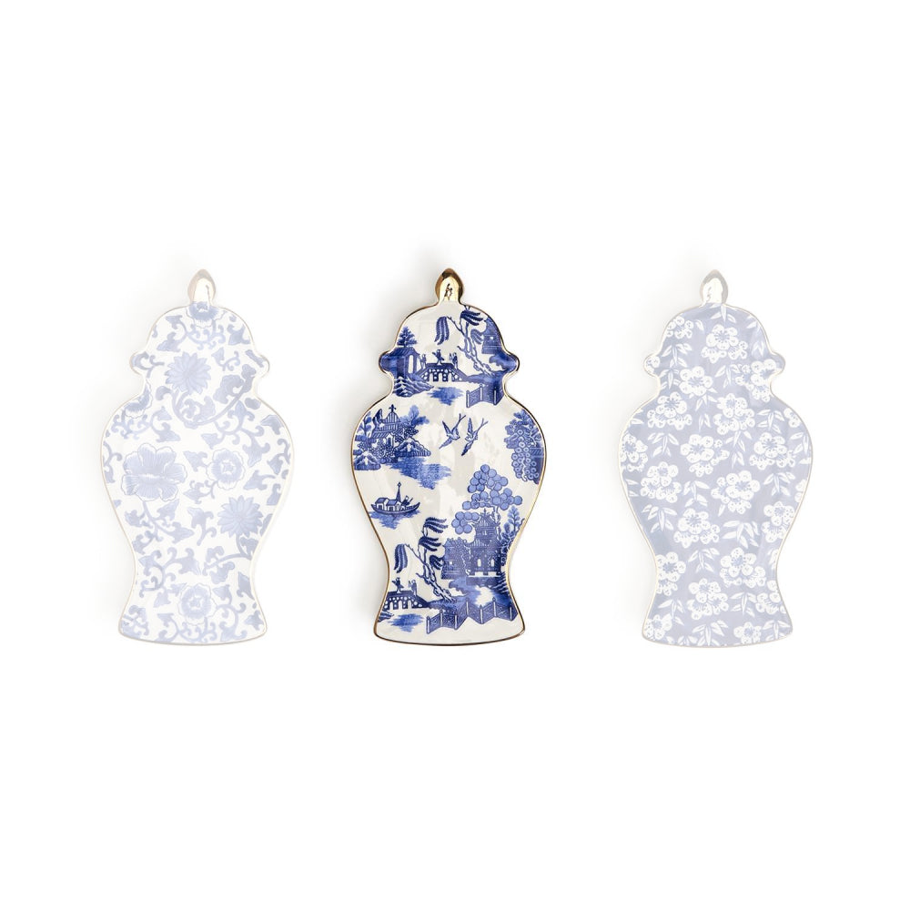 Two's Company Decorative Ceramic Ginger Jar - Style Trinket Tray for Jewelry Storage