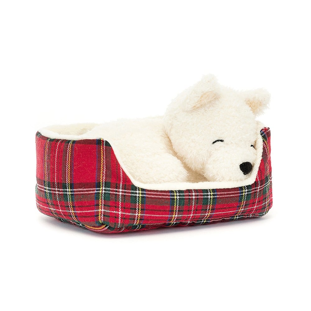 Jellycat Napping Puppy Stuffed Toy - Westie Breed