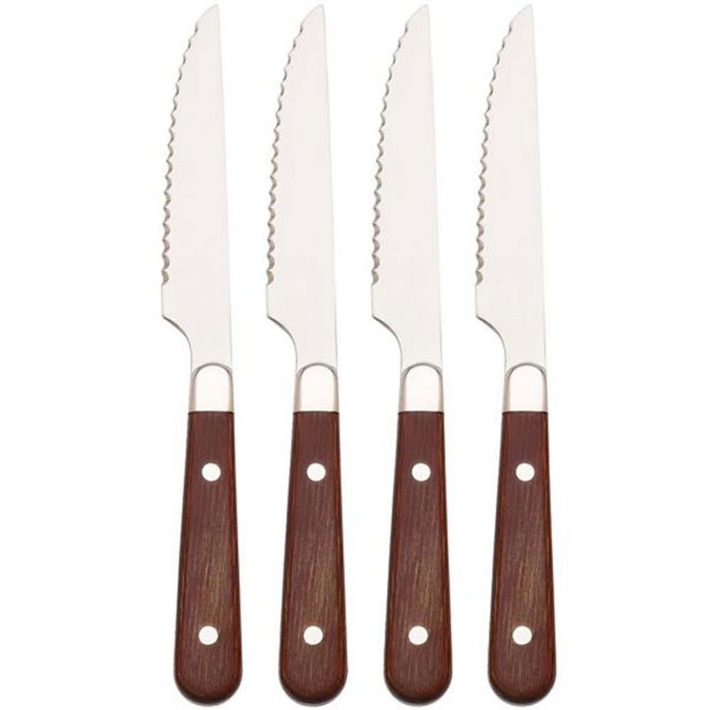 Reed & Barton Fulton Set of 4 Steak Knives with Serrated Blades