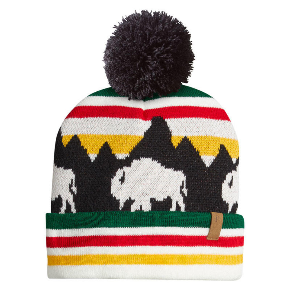 Pendleton Acrylic Retro Fold - Over Brim Pom - Pom Beanie