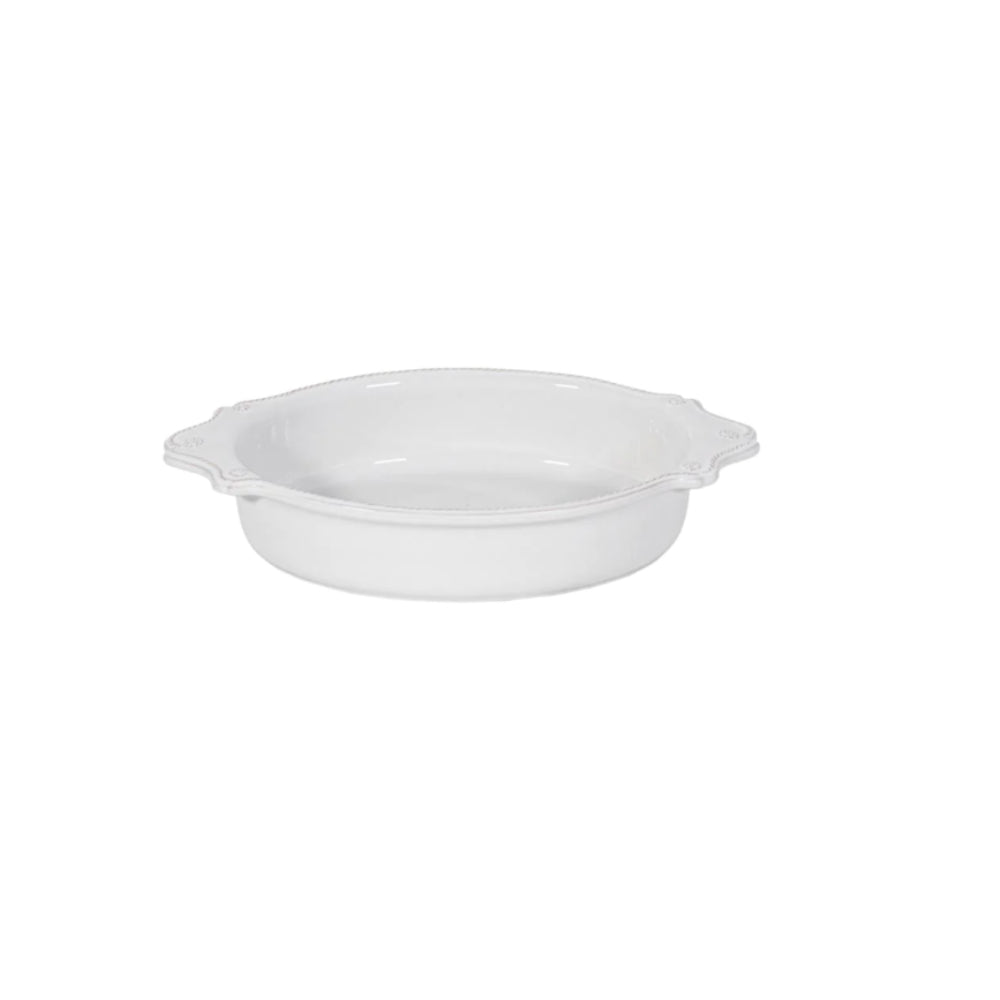 Juliska Oval 13 - inch Berry & Thread Whitewashed Ceramic Baker for Oven to Table Serving