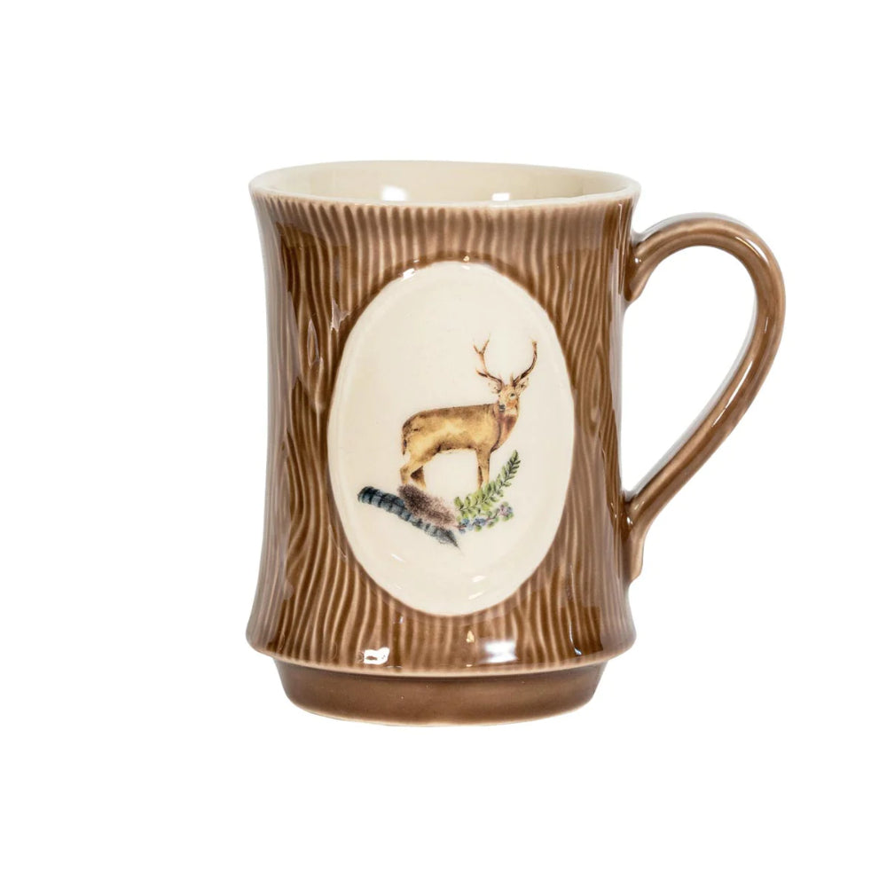 Juliska Forest Walk Animal-themed Ceramic Coffee Mugs - Set of 4