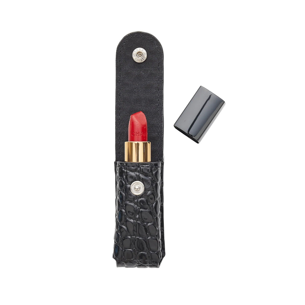 O-VENTURE Luxury Genuine Leather The Smooch Lipstick Storage Holder