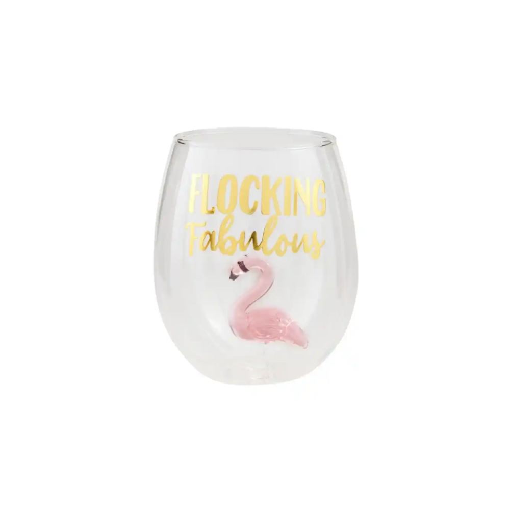Mud Pie Coastal-Inspired Stemless Sea Icon Wine Glass for Home Bars and Dining