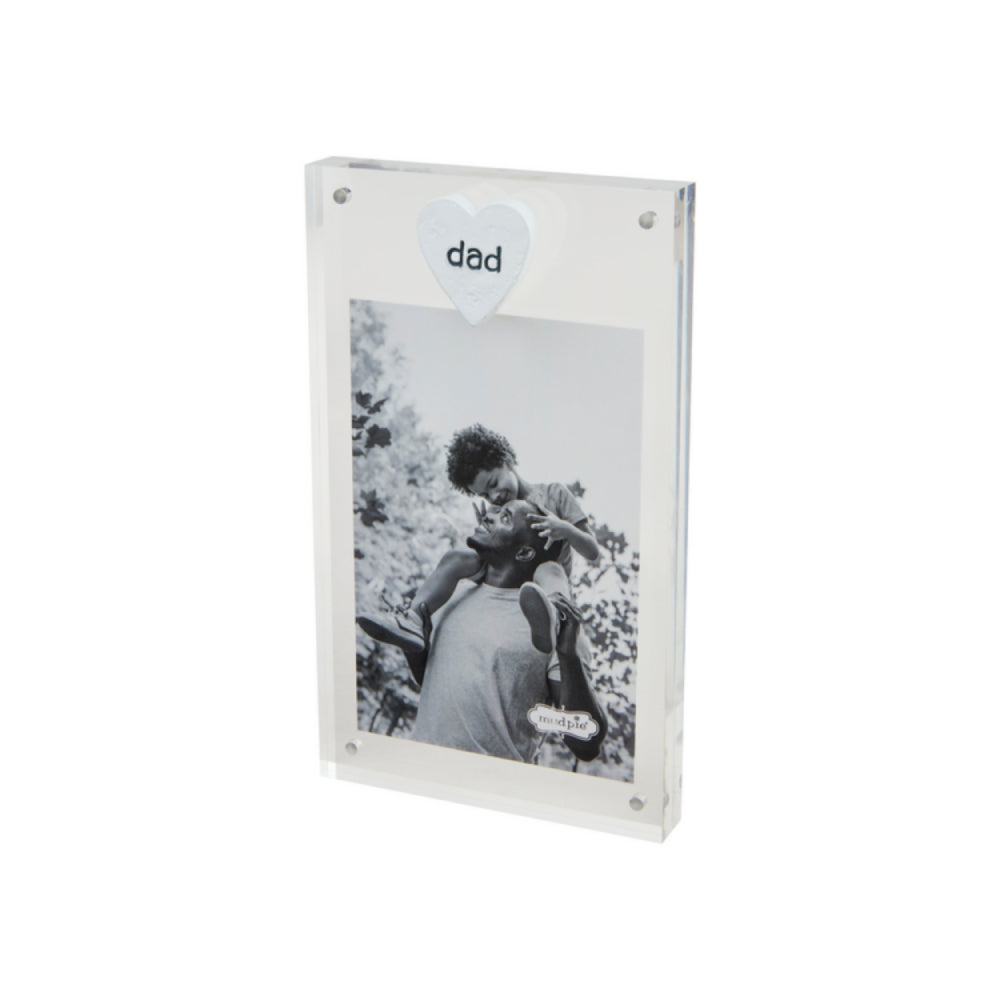 Stylish Mud Pie Acrylic Magnetic Frame for Dad to Display Cherished Memories