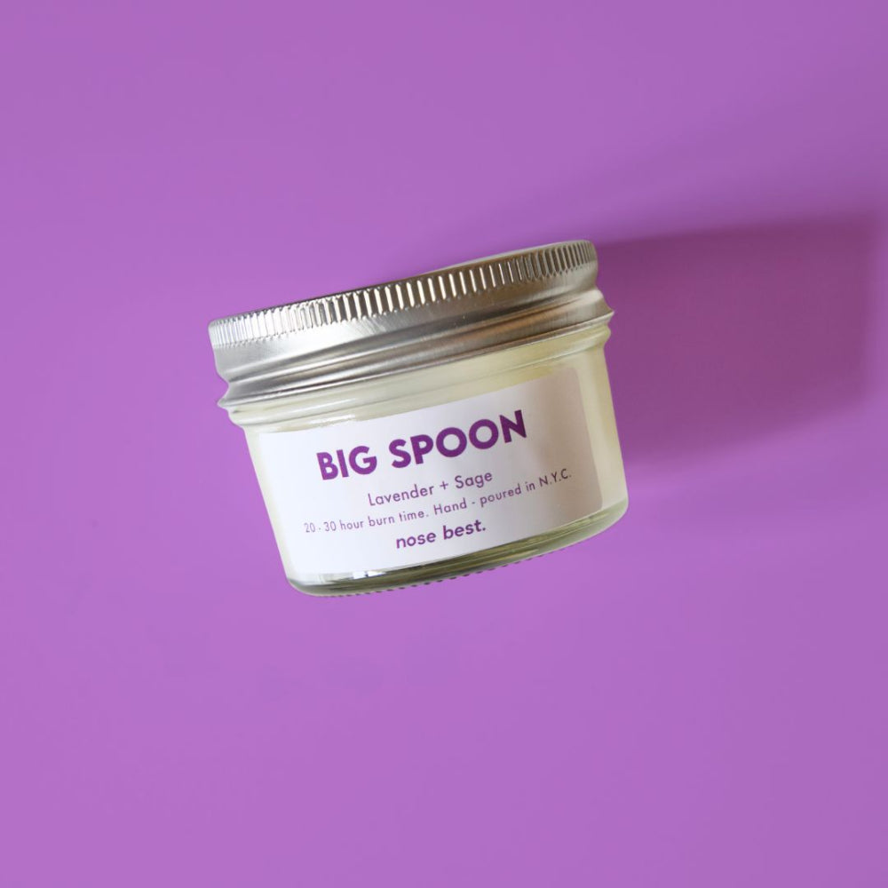 4-Ounce Big Spoon Soy Candle with a Refreshing Lavender and Sage Scent