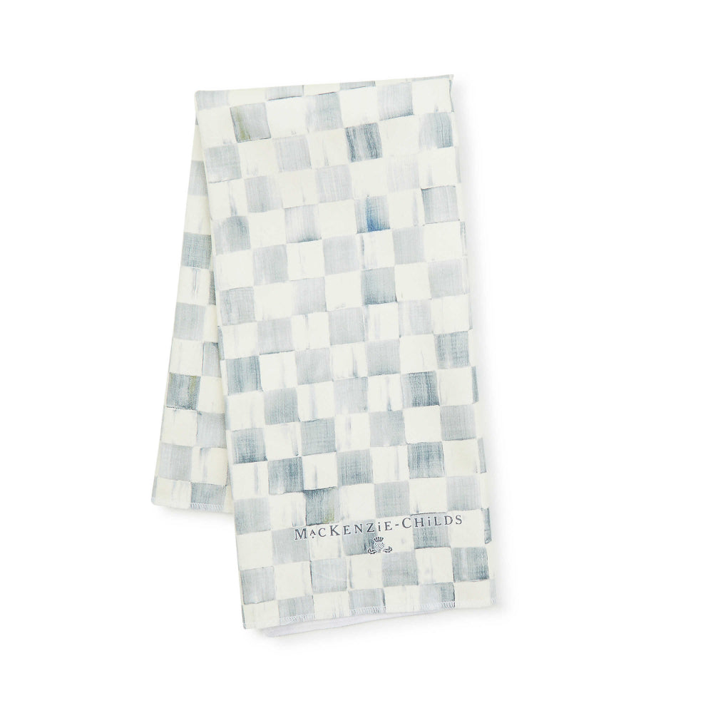 MacKenzie-Childs 100% Cotton Courtly, Sterling & Rosy Check Dish Towels