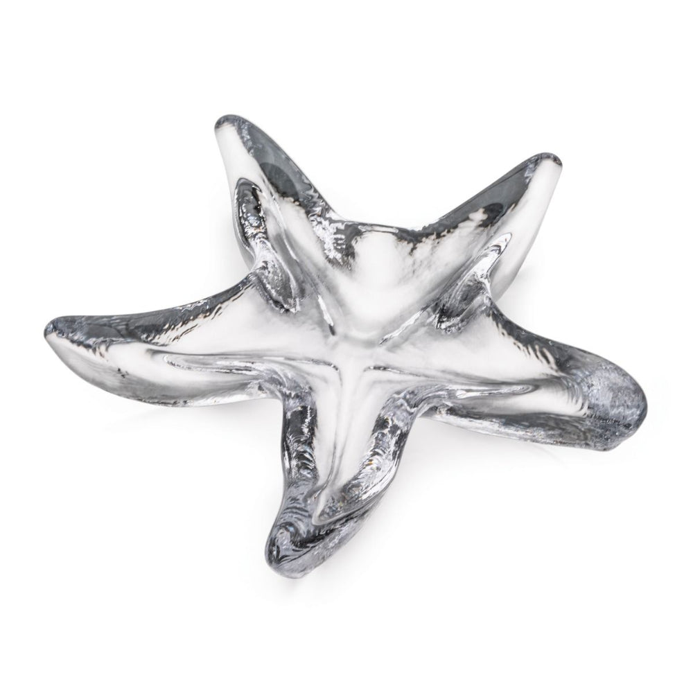 Simon Pearce Handmade Glass Starfish-shaped Serving Dish