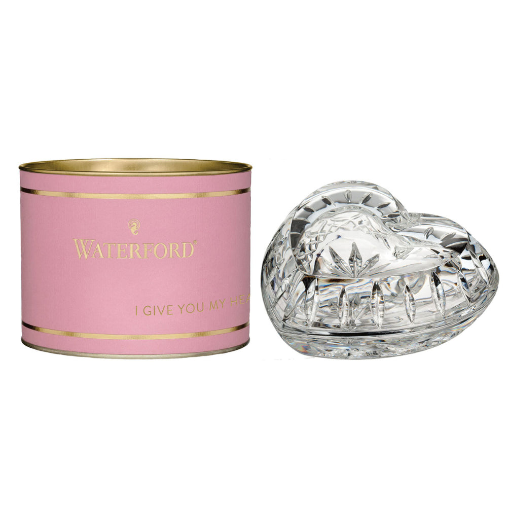 Waterford Giftology Heart - Shaped Crystal Gift Box with Opulent Gold Accents
