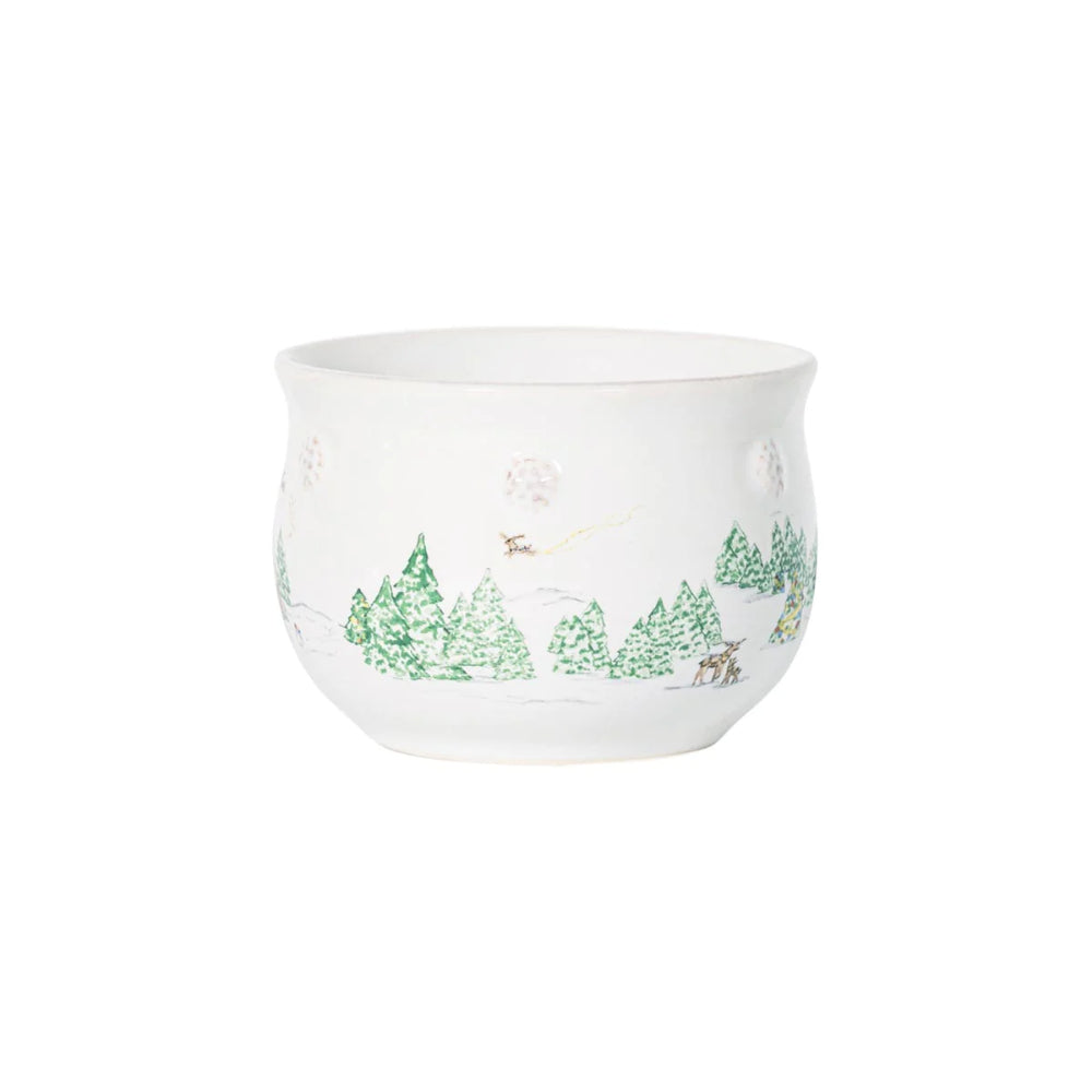 Juliska Berry & Thread North Pole Themed Comfort Ceramic Bowl for Homemade Soups, Stews, Puddings and Desserts