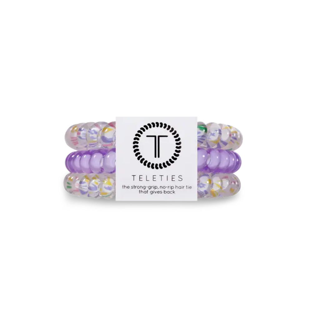 TELETIES Small Hair Ties - Stylish Set of 3 for Everyday Use