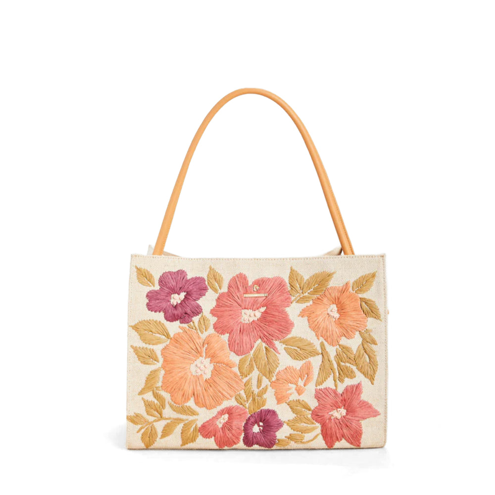Multi - Colored Spartina Piper Raffia Luxury Cotton and Jute Blend Tote Bag