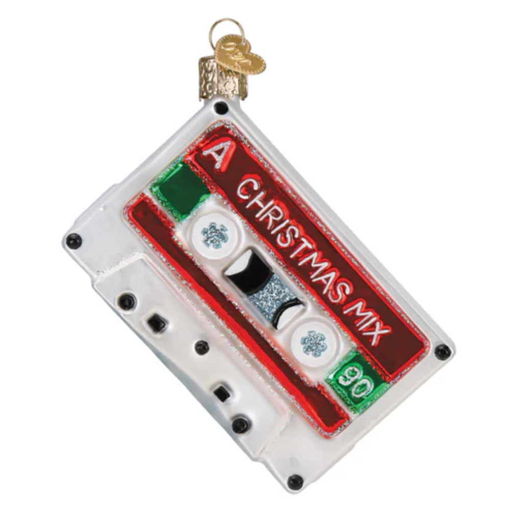 Vintage Old World Christmas Mixtape Ornament for Festive Decor