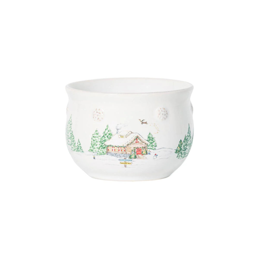 Juliska Berry & Thread North Pole Themed Comfort Ceramic Bowl for Homemade Soups, Stews, Puddings and Desserts