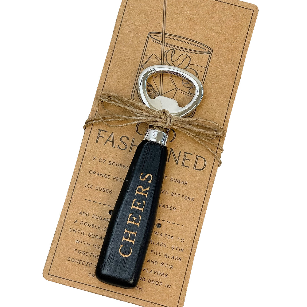 Mud Pie Drink Recipe-themed Metal and Wood Bottle Openers for Beverage Enthusiasts