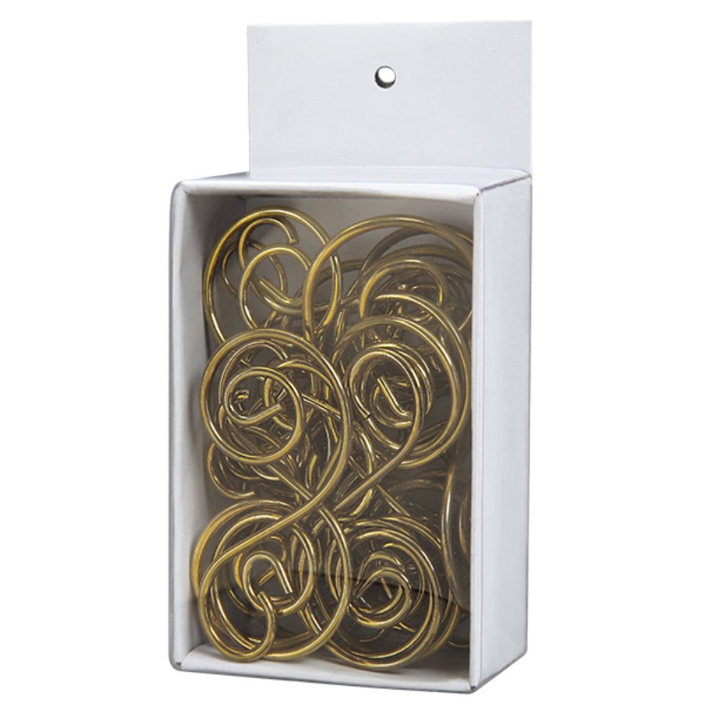 OWC Gold-Finished 24-Piece S-Shape Ornament Hanging Hooks