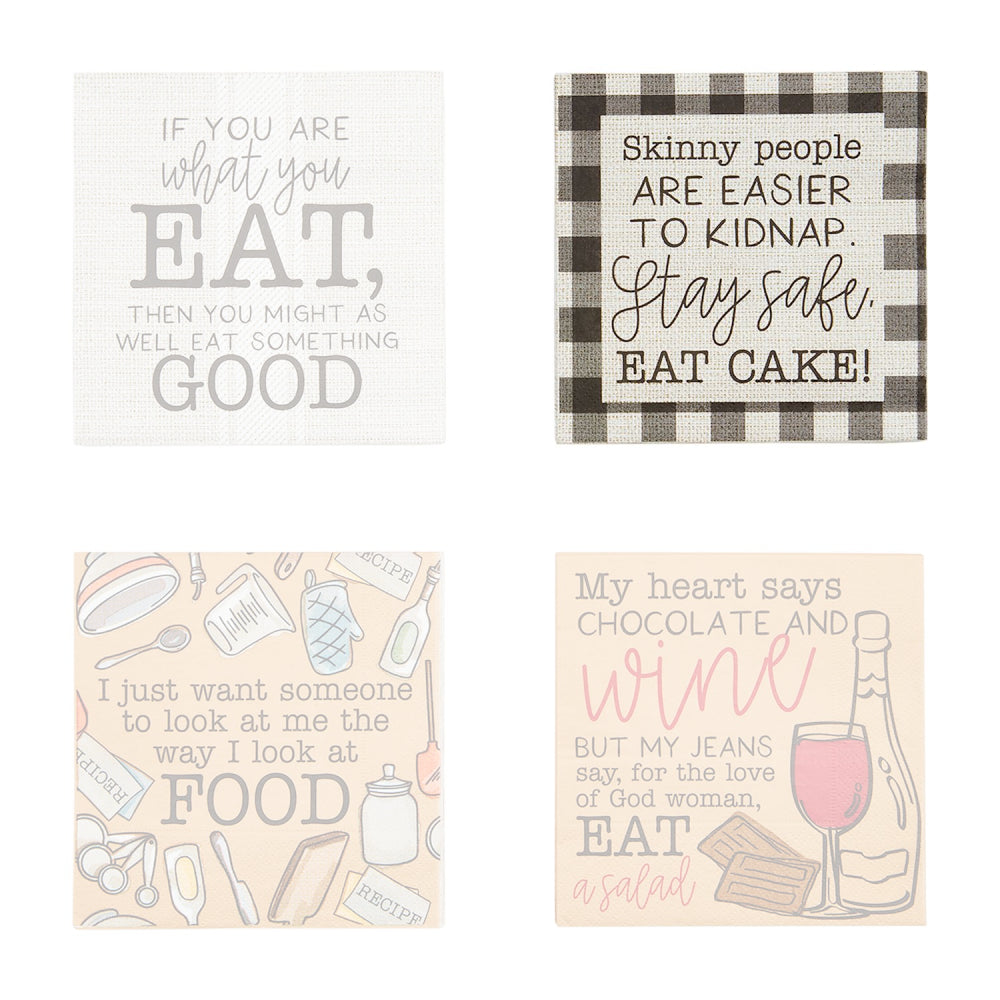 Mud Pie Vintage-Style Paper Cocktail Napkin Sets
