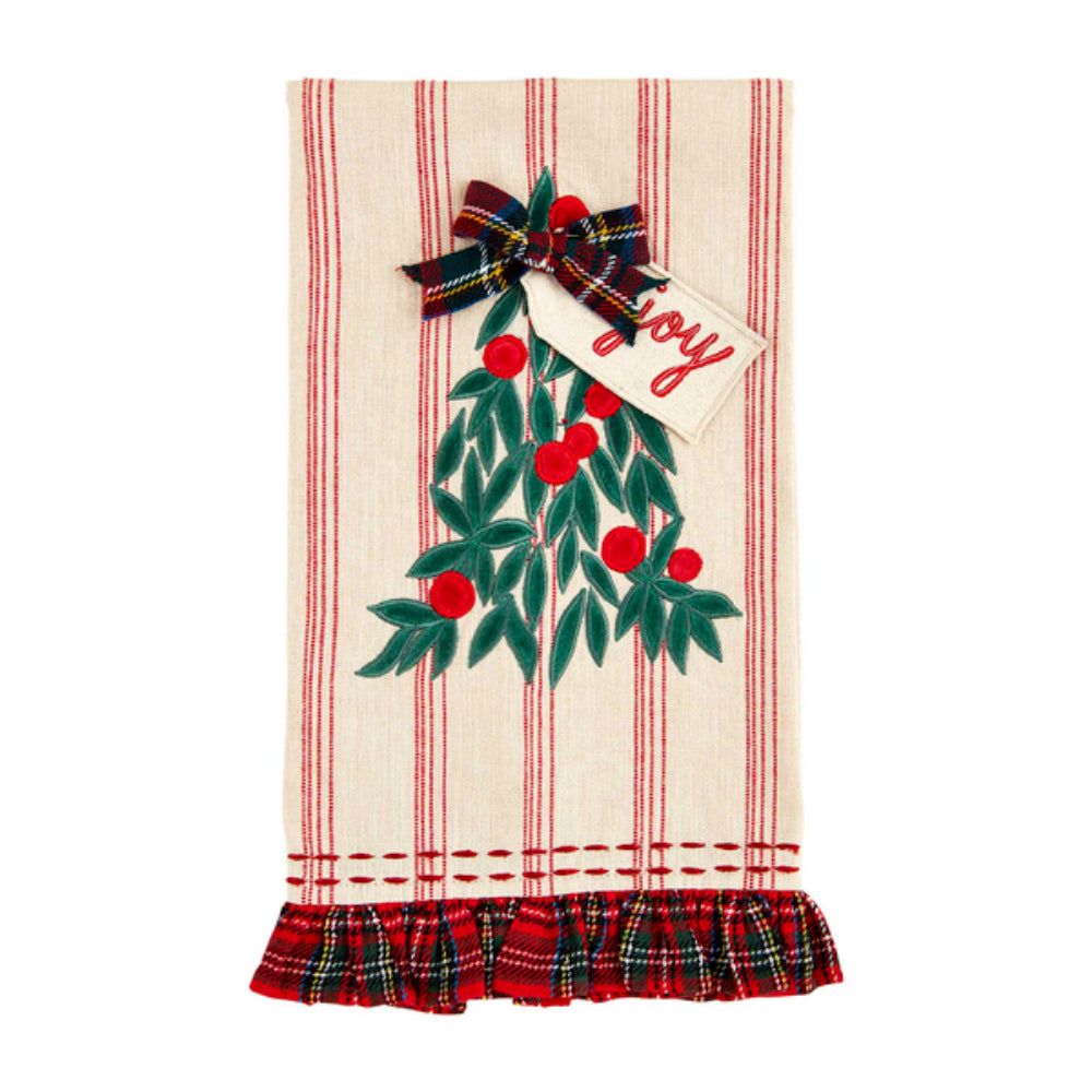 Soft and Durable Mud Pie Christmas - Themed Applique Cotton Towel