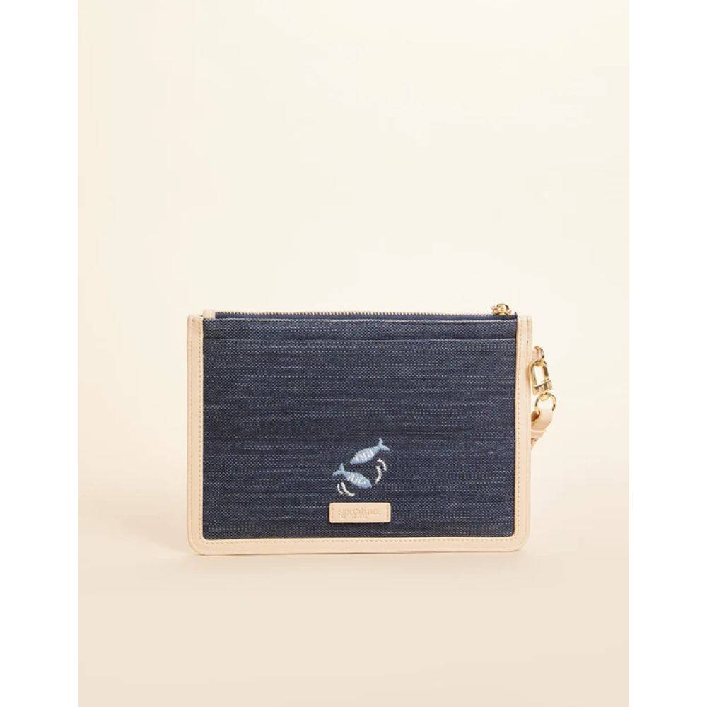 Spartina Embroidered Crab Design Wristlet Purse - Hamilton Crab Style