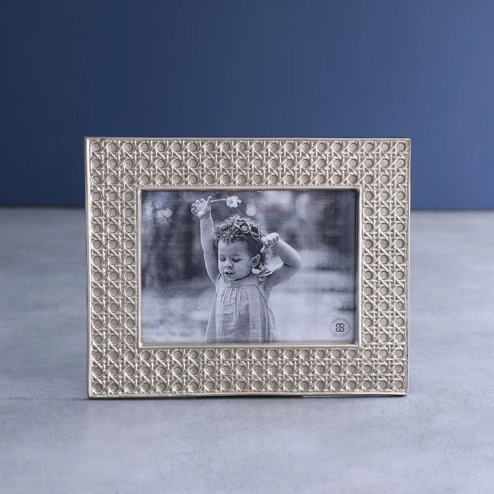 Beatriz Ball Gold Sierra Modern Rattan Frame - Ideal for Photos