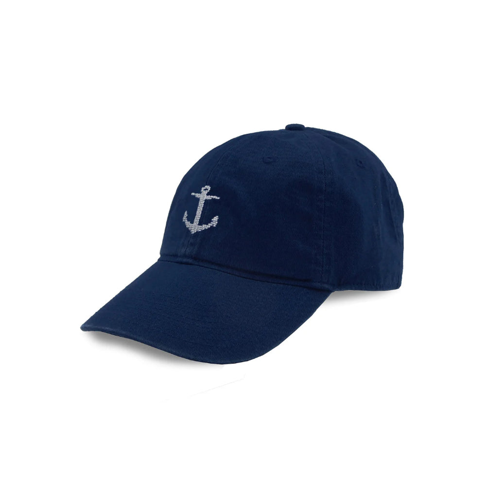 Smathers and Branson Navy-Colored Anchor-Designed Cotton Twill Adjustable Hat for Adults