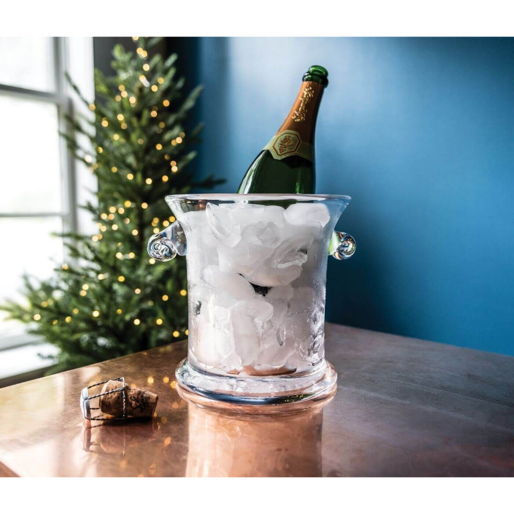 Simon Pearce Handmade Glass Norwich Ice Bucket for Chilling Wine and Champagne