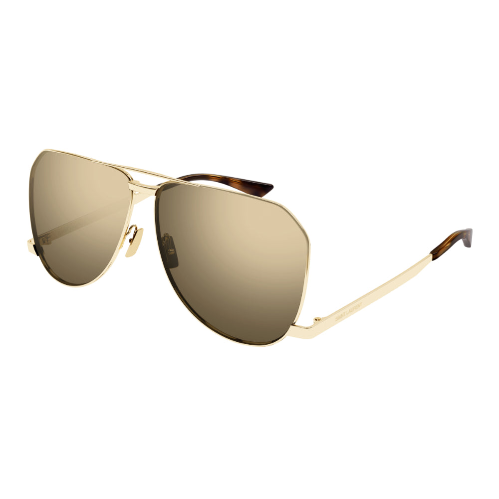 Stylish Saint Laurent SL 690 DUST Gold Men's Aviator Sunglasses for Fashionable Men