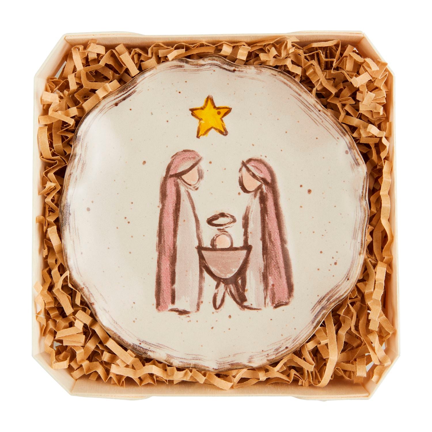 Mud Pie Stoneware Nativity Trinket Dish in 3 Styles