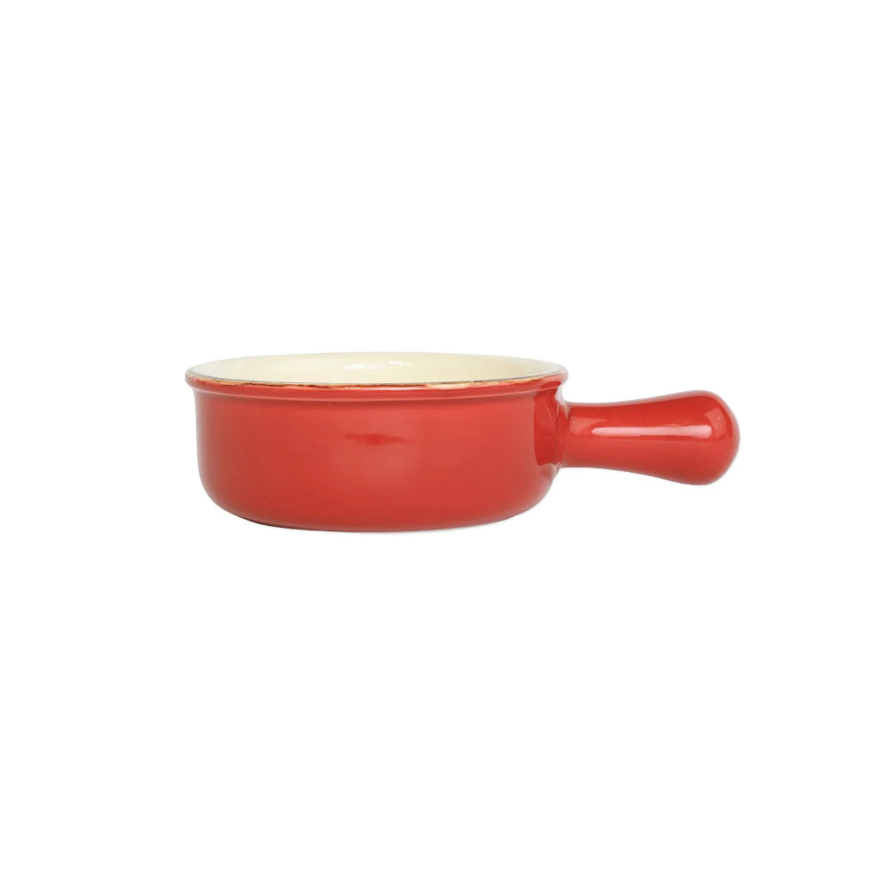 Vietri Italian Small-Sized Round Baking Dish with Oversized Handle