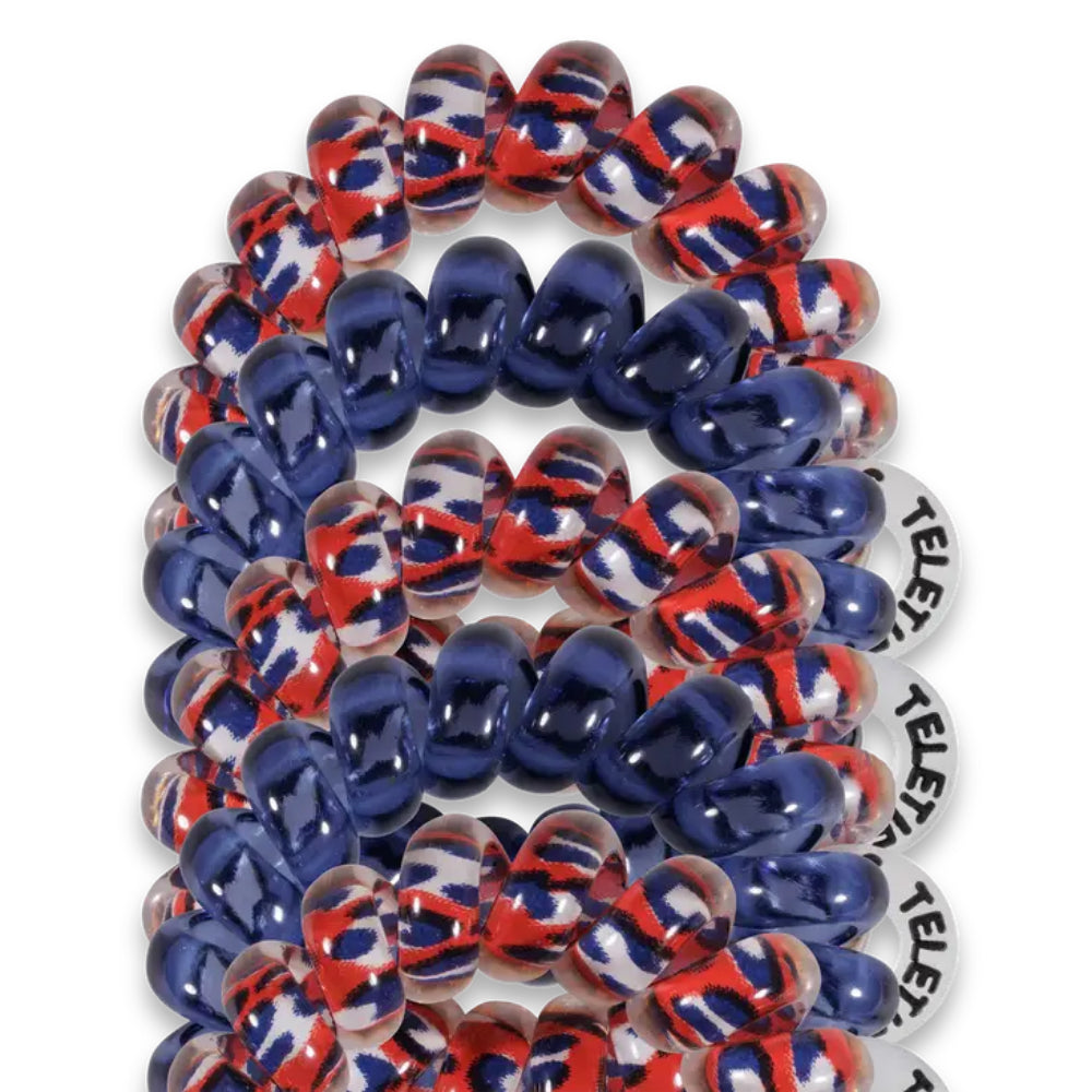 TELETIES Branded Tiny Hair Tie Set - Pack of 5 Pieces